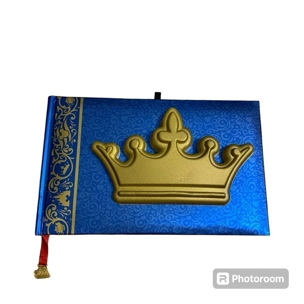 Disney Cruise Line Plush Picture Signature Autograph Book Gold Blue Princess
